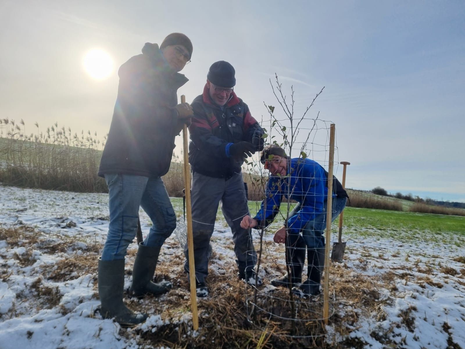 Erlenpflanzung am 23.11.24, Foto H. Hoedt