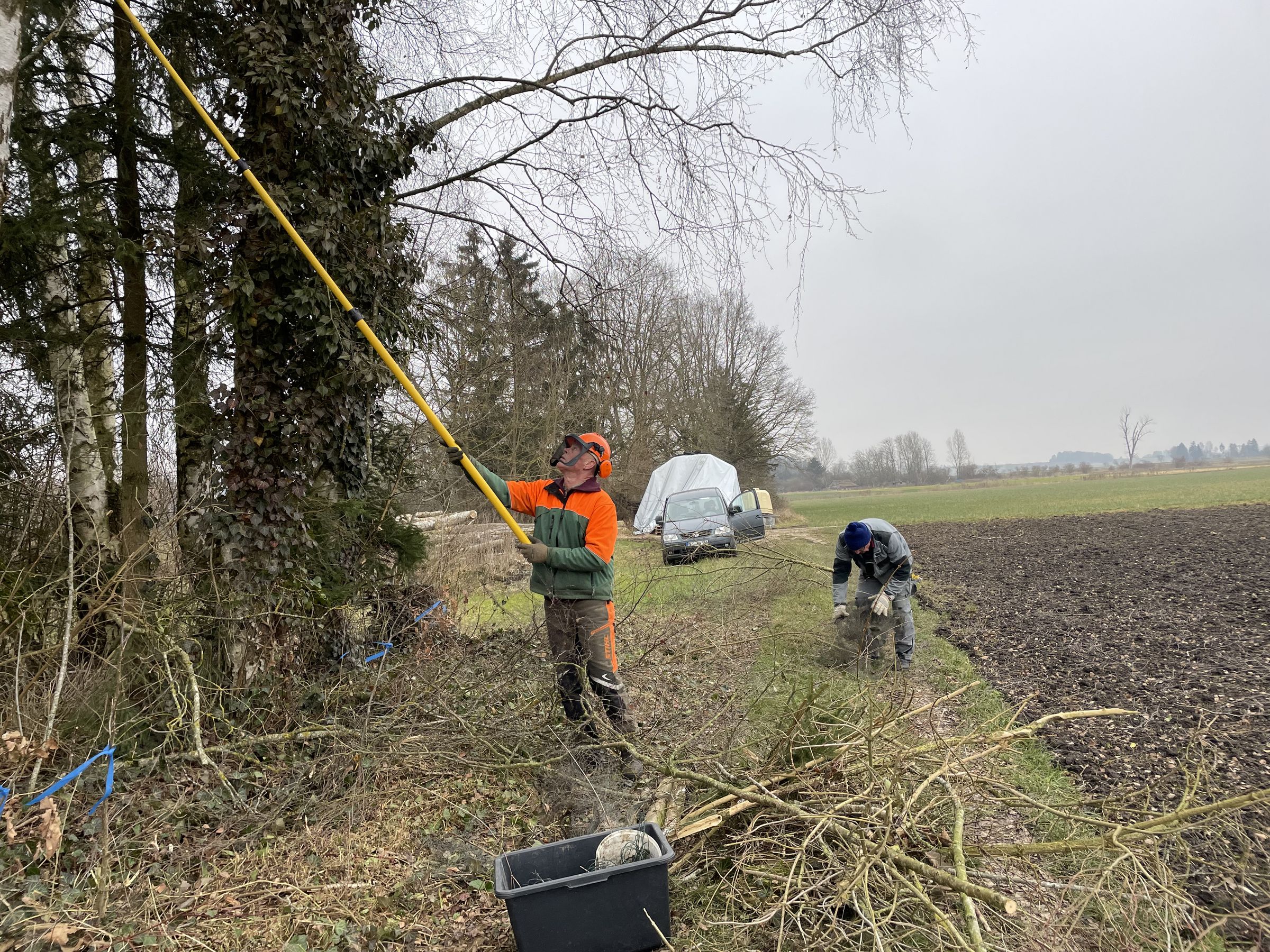 Wegesicherung am Krautgarten Haunsheim, Foto P. Semet